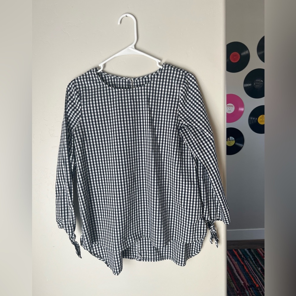 Vince Camuto checkered blouse